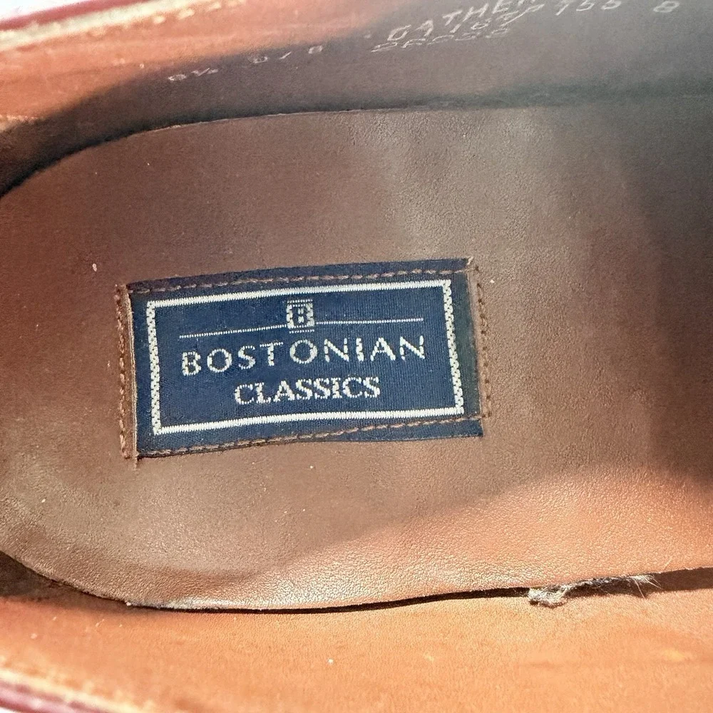 Vintage‎ Bostonian Wingtip Brogue Leather Oxford Dress Shoes Mens Size 8.5 D